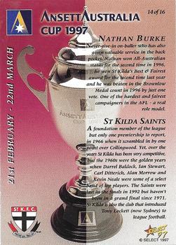 1997 Select Ansett Australia Cup #14 Nathan Burke Back